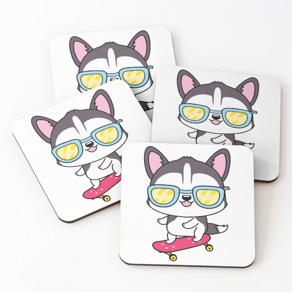 Item preview, Skateboarding Husky  designed and sold by johnnybside.