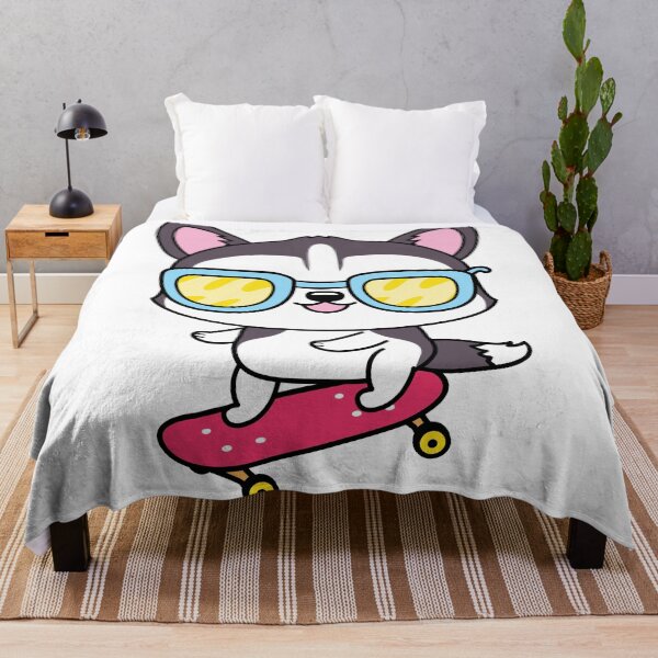 Item preview, Skateboarding Husky  designed and sold by johnnybside.