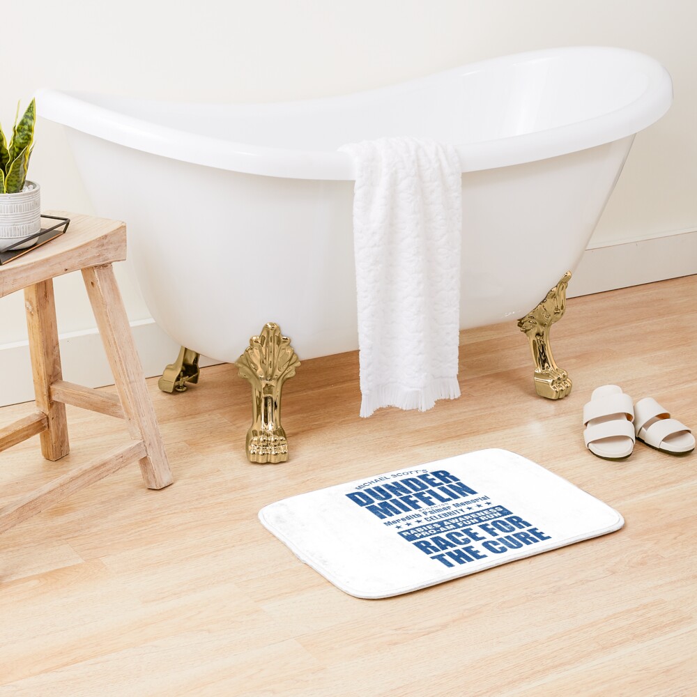 Dunder Mifflin Rabies Awareness Race for the Cure Bath Mat