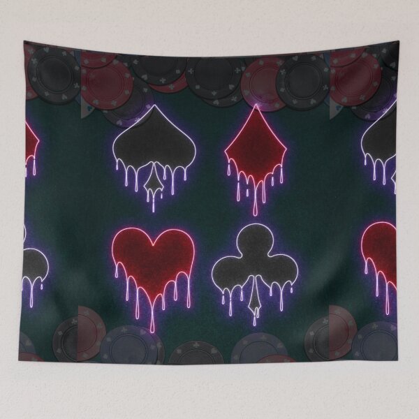 Item preview, Cards neon art designed and sold by TwoRabbits.