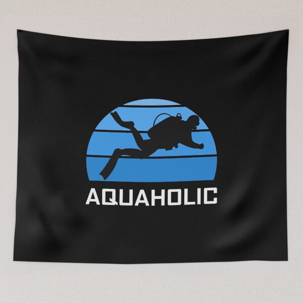Item preview, Aquaholic Scuba Diver Funny Love Diving Ocean Water Dive Premium design designed and sold by CreatedByHeidi.