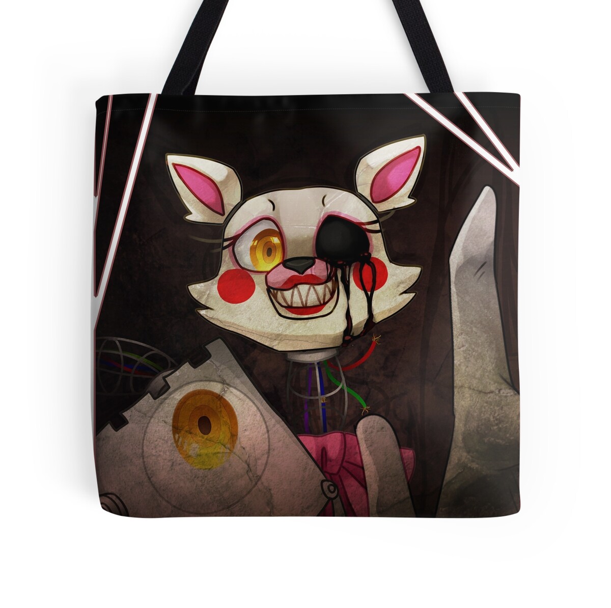 Fnaf Mangle Tote Bags By Shiiruba Redbubble 4124