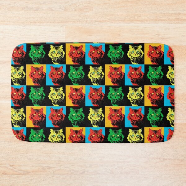 Item preview, CAT POP ART  YELLOW RED GREEN designed and sold by NYWA-ART.