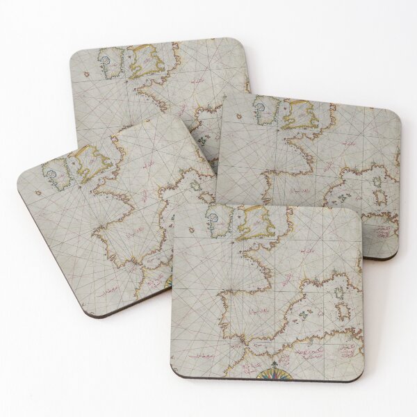 Item preview, Antique cartography: ancient map of Western Europe from the Book of Piri Reis designed and sold by AntiqueScience.