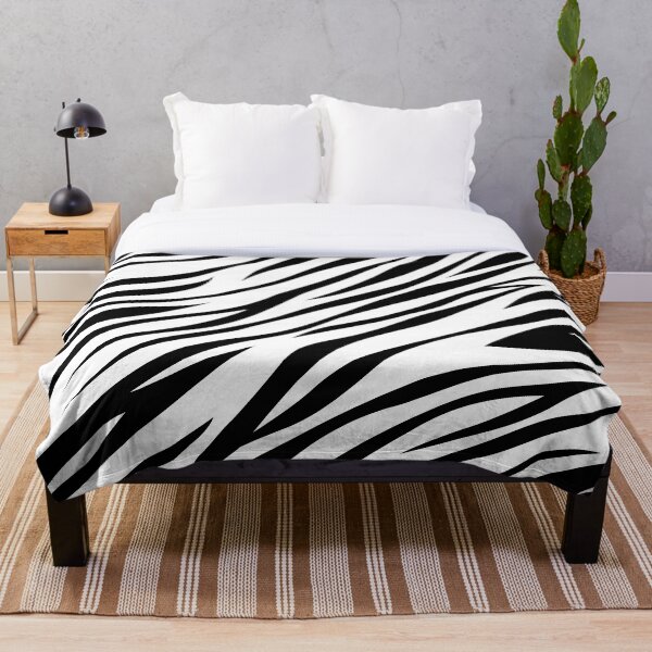 Item preview, Zebra Animal Print Black and White 2 designed and sold by popartist.