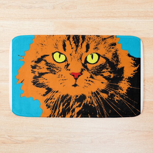 Item preview, Pop cat  orange blue designed and sold by NYWA-ART.