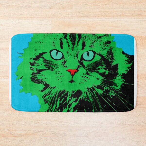Item preview, CAT POP ART BLUE GREEN designed and sold by NYWA-ART.