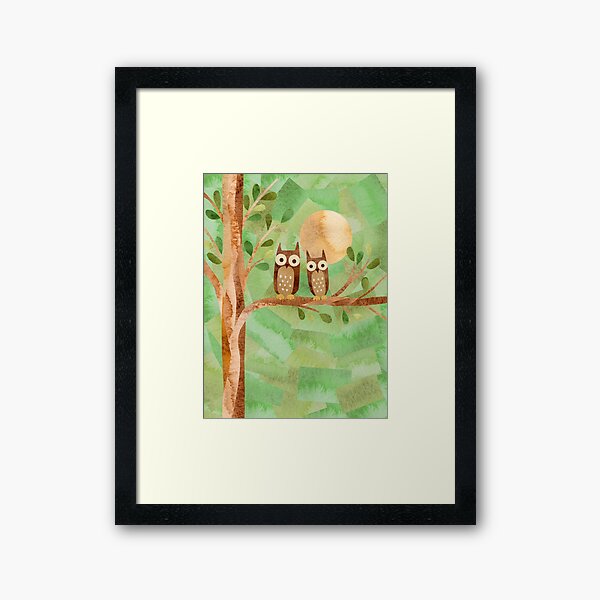Owl Friends Art Print Framed Art Print