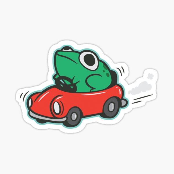 Frog In A Car Sticker