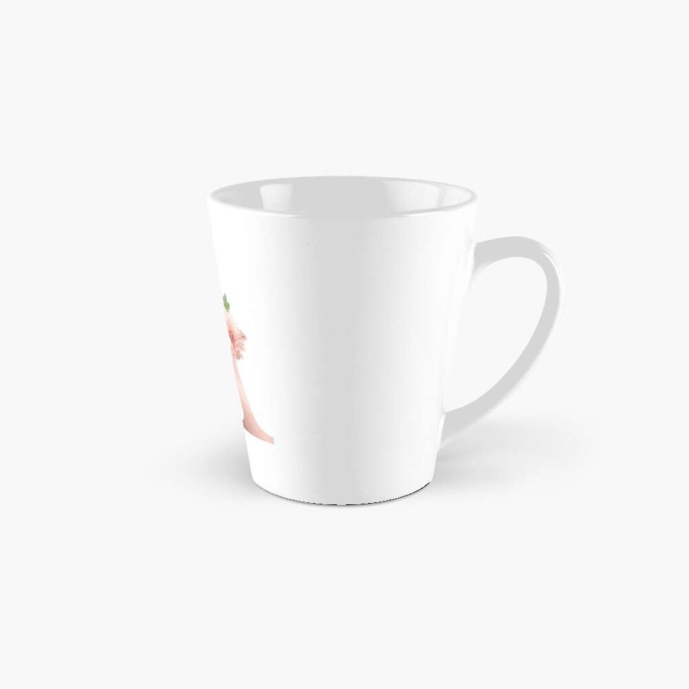 Letter L Rose Gold Pink Initial Monogram Coffee Mug by Nature Magick