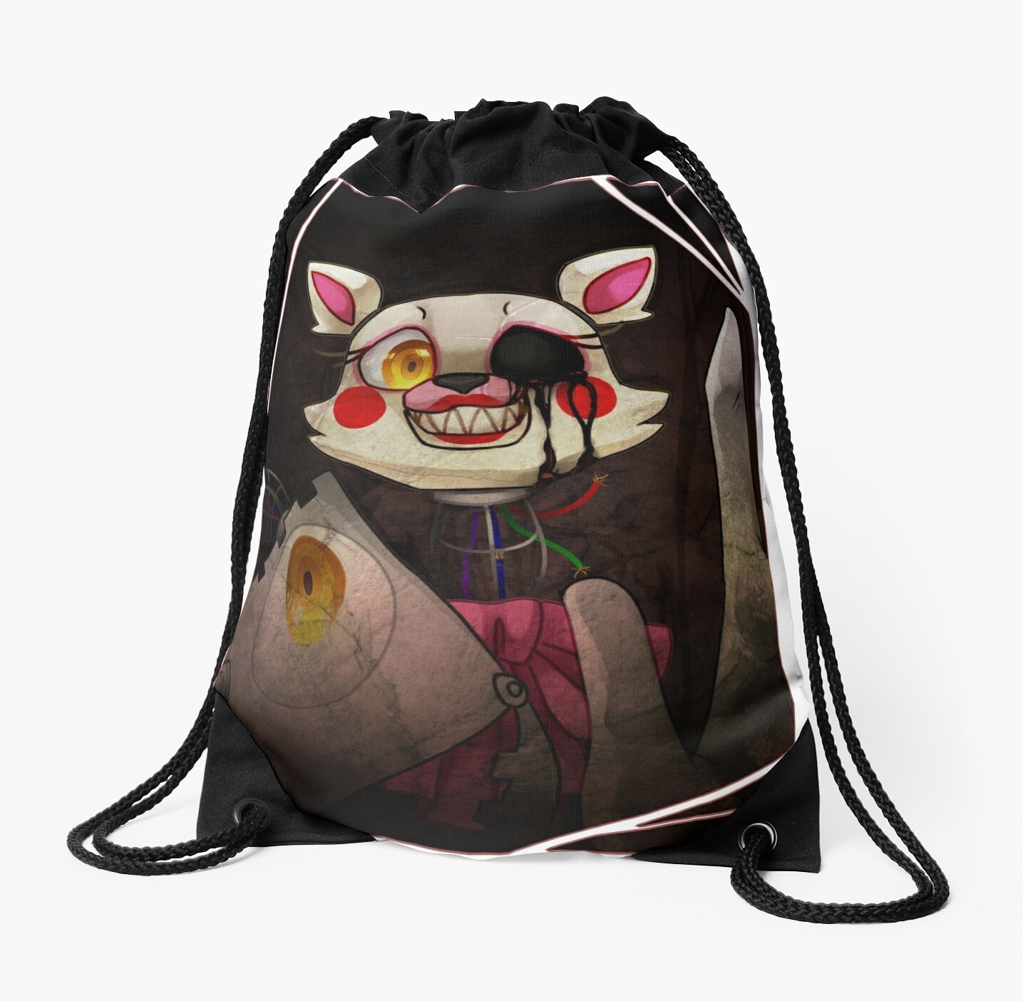 Fnaf Mangle Drawstring Bags By Shiiruba Redbubble 6686