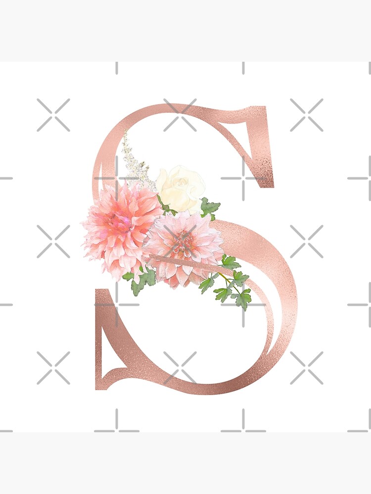 Cute Giraffe Pink Flowers Monogram Name Initial Letter C