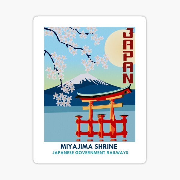 Item preview, Vintage Japan Travel Poster designed and sold by samwellcollins.