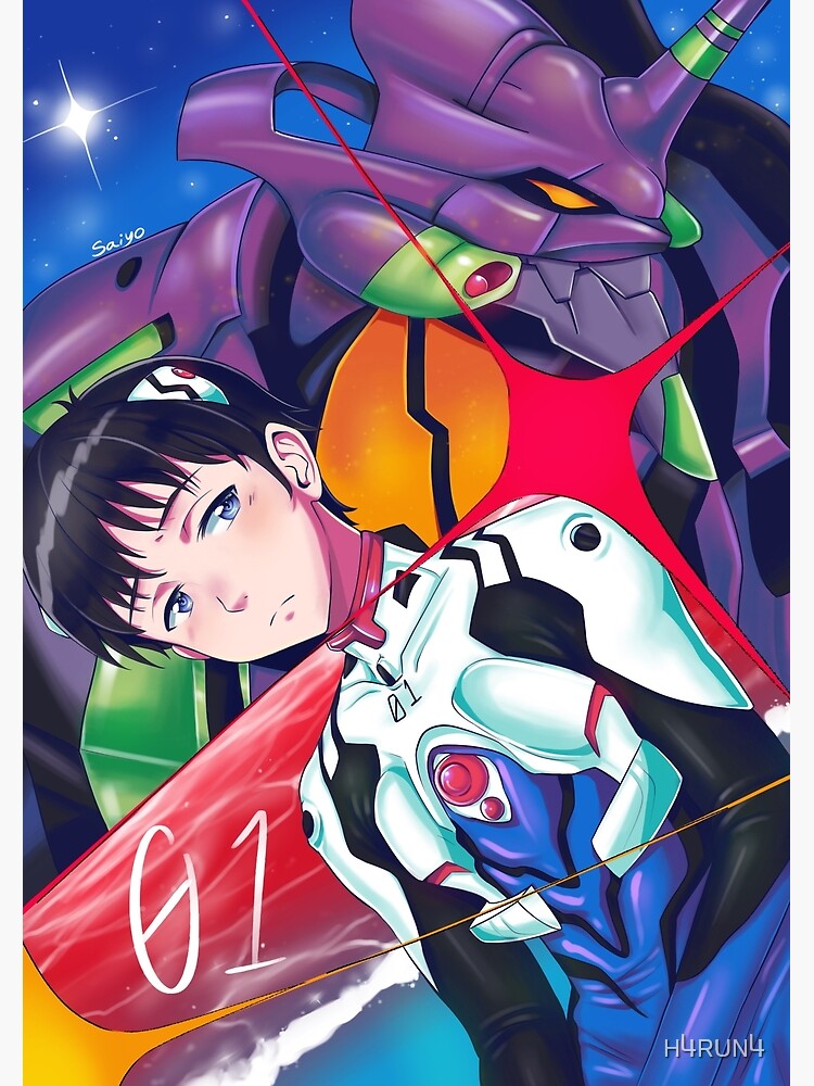 Personalised NEON GENESIS EVANGELION Birthday Card • personalized shinji  anime