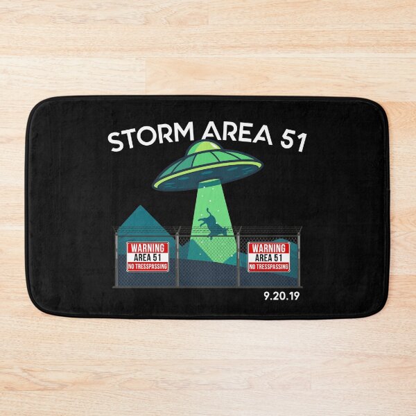 Item preview, Storm Area 51 with Alien UFO and No Tresspassing Signs designed and sold by TeagoShirts.