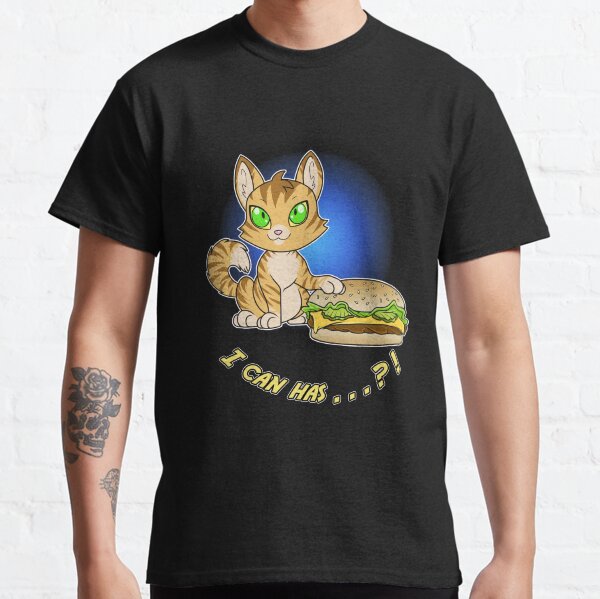 I Can Has ? Cute Kitty Glow for Black BG only Classic T-Shirt