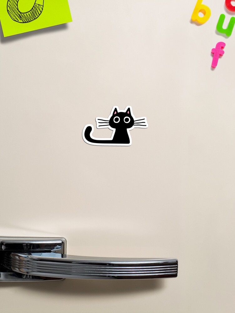 Cutie Kitty Cat Wide Eyed Black Kitten Sticker for Sale by Jenn Inashvili