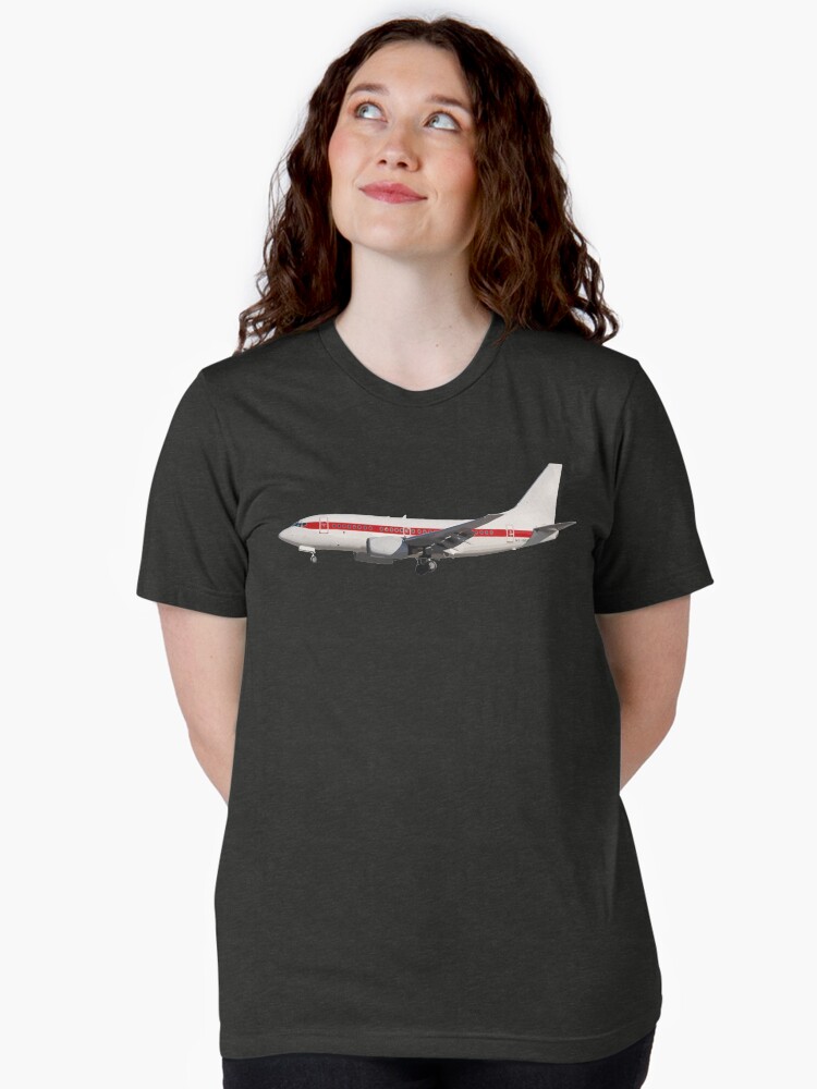 Thumbnail 2 of 7, Tri-blend T-Shirt, Janet Airline Area 51 Secret Transport Plane designed and sold by treeshoppe.