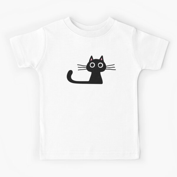 Cutie Kitty Cat Chaton Noir Aux Yeux Larges T-shirt enfant