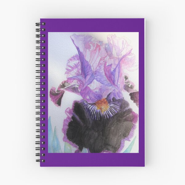 Item preview, Iris Watercolor Painting - Purple and Black designed and sold by Sarah  Rajkotwala.