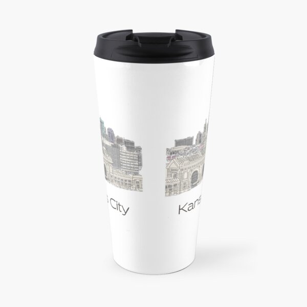 Hand Drawn Kansas City Skyline Travel Mug