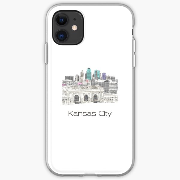 Hand Drawn Kansas City Skyline iPhone Soft Case