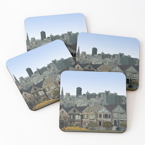 Item preview, Hand Drawn San Francisco Painted Ladies designed and sold by itsrturn.