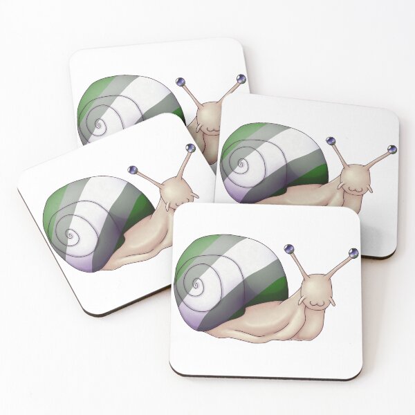Item preview, Gray Aromantic Pride Snail designed and sold by PrideSnails.