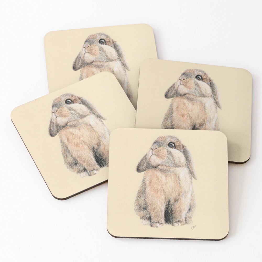 Cute Little Peter Rabbit Coasters (Set of 4)
