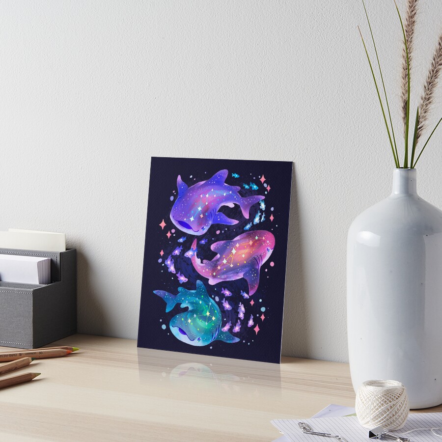Cosmic Whale Shark Art Board Print