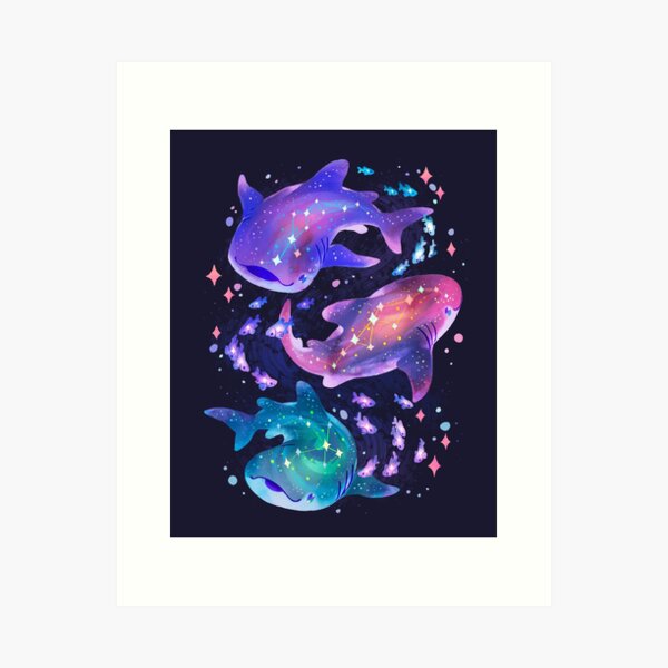 Cosmic Whale Shark Art Print