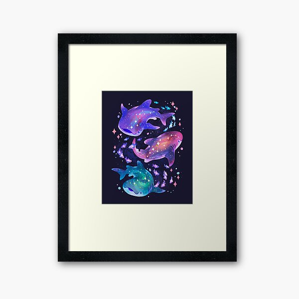 Cosmic Whale Shark Framed Art Print