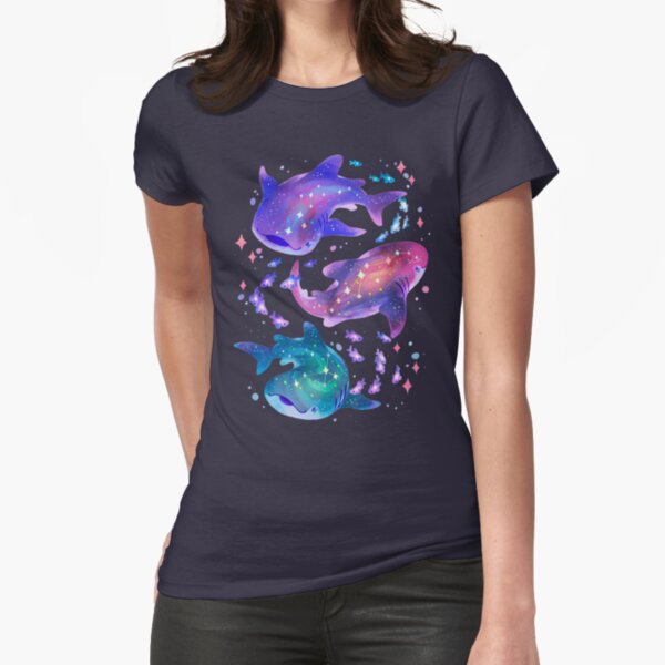 Cosmic Whale Shark Fitted T-Shirt