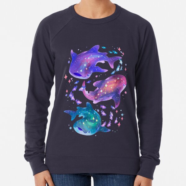 Cosmic Whale Shark Lightweight Sweatshirt