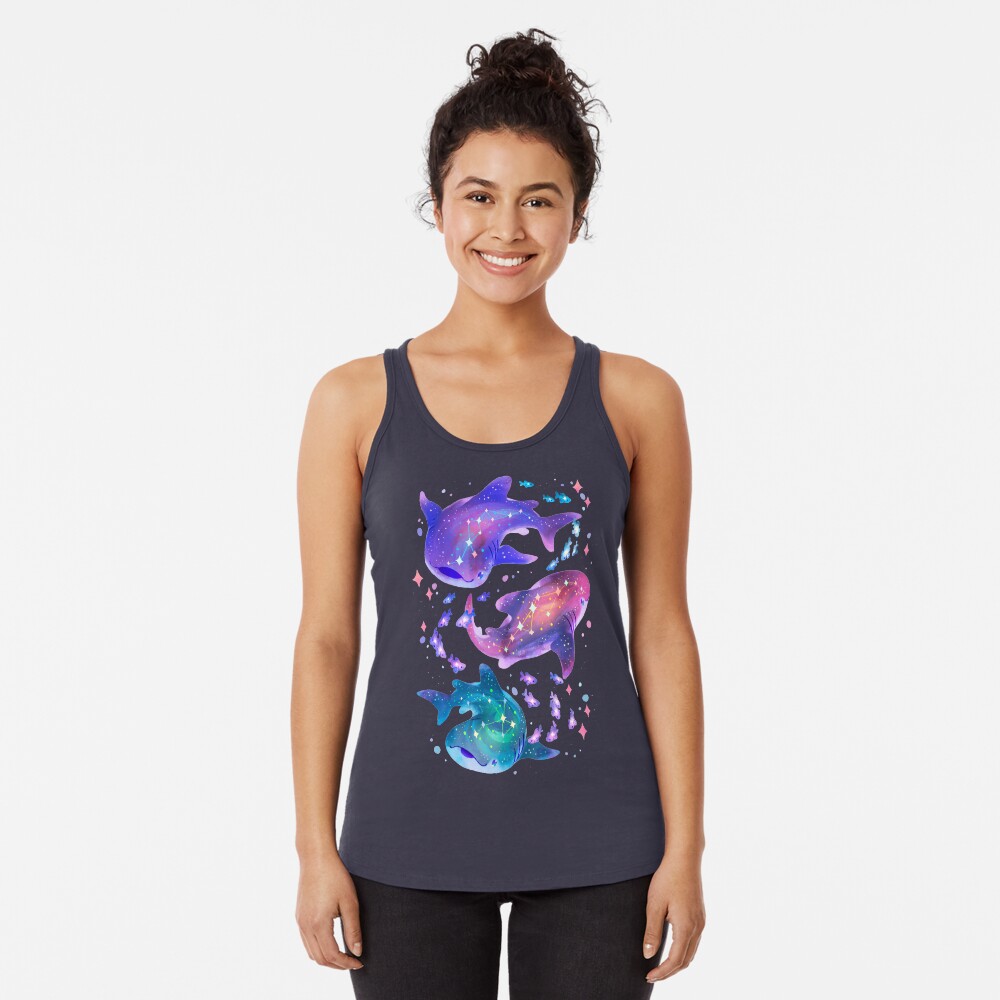 Discover Cosmic Whale Shark Racerback Tank Top