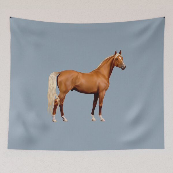 Item preview, BROWN HORSE ON CADET GREY designed and sold by PetsandBeyond.
