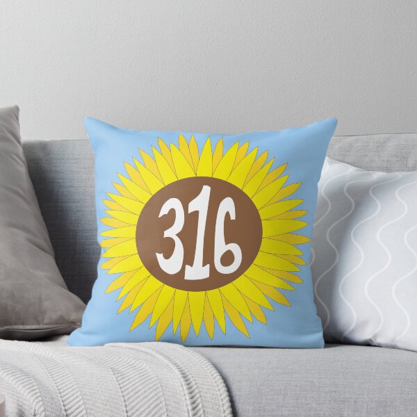 Item preview, Hand Drawn Kansas Sunflower 316 Area Code designed and sold by itsrturn.