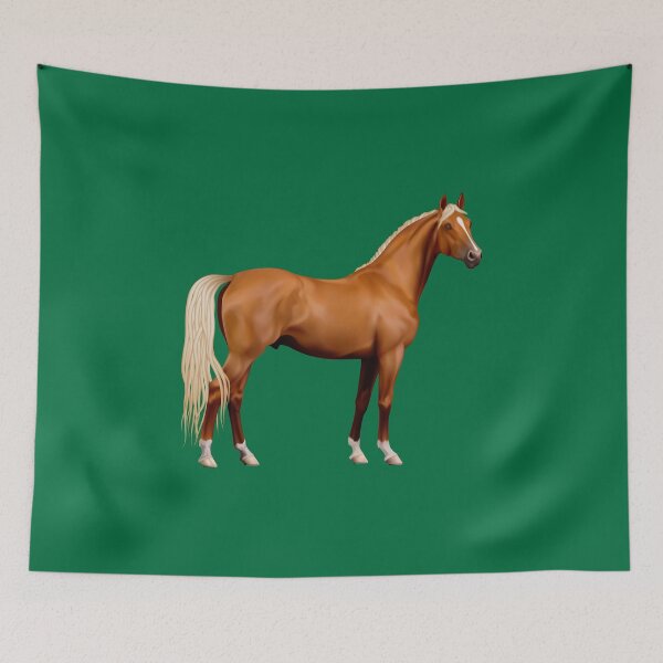 Item preview, BROWN HORSE ON CADMIUM GREEN designed and sold by PetsandBeyond.