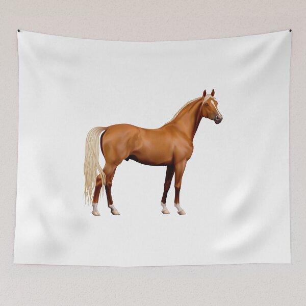 Item preview, BROWN HORSE ON WHITE designed and sold by PetsandBeyond.