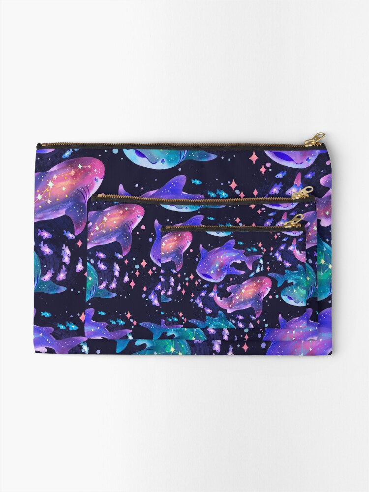 Alternate view of Cosmic Whale Shark Zipper Pouch
