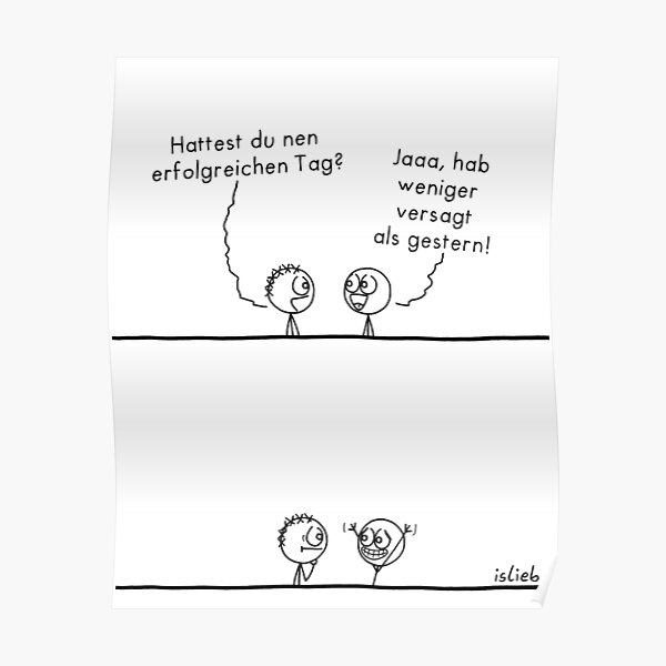 Erfolgreicher Tag islieb Comic Poster