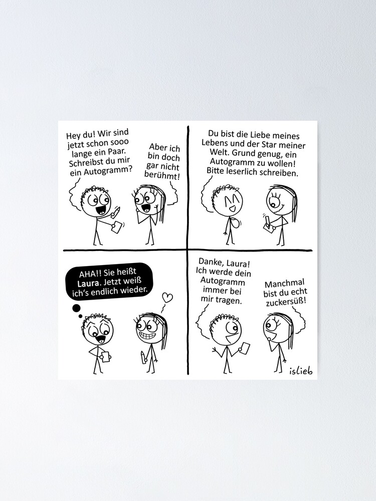 Alternative Ansicht von Autogramm islieb Comic Poster