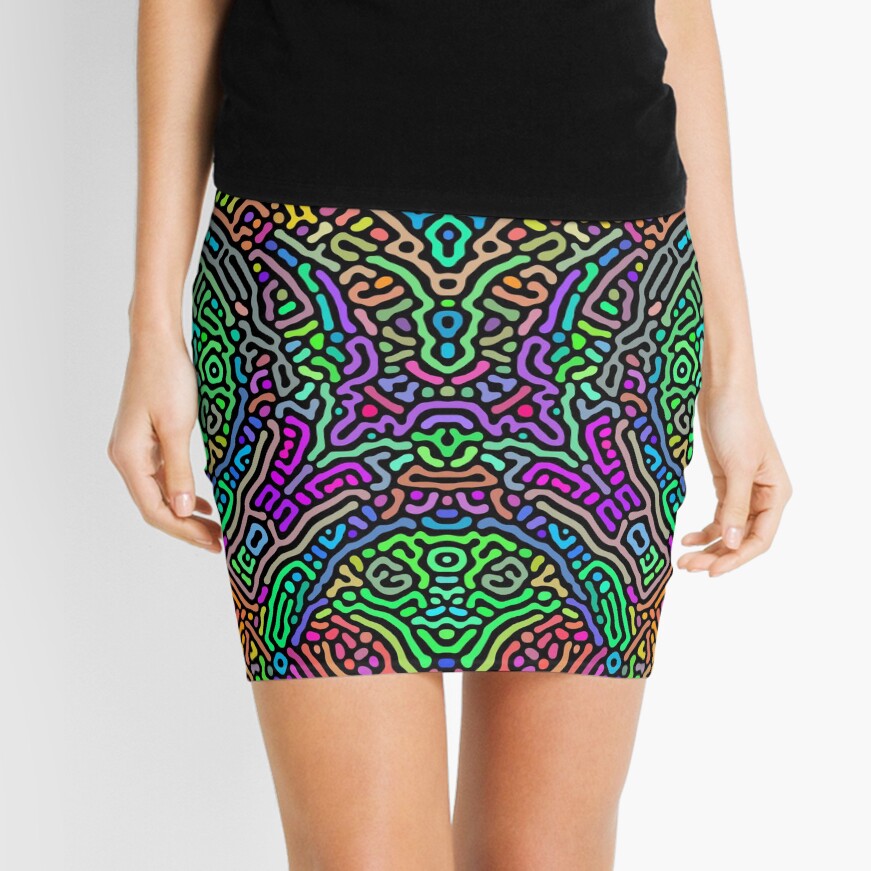 Freaky Stencil Mini Skirt