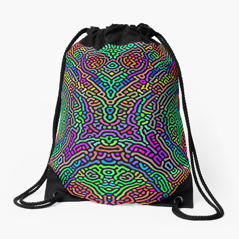 Freaky Stencil Drawstring Bag