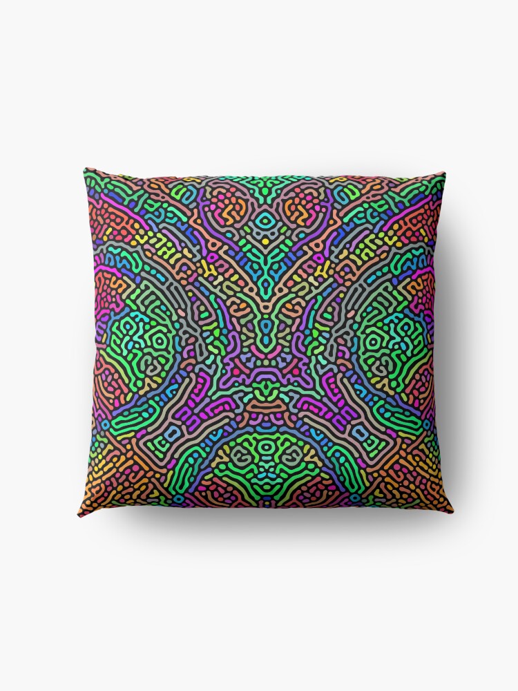 Alternate view of Freaky Stencil Floor Pillow