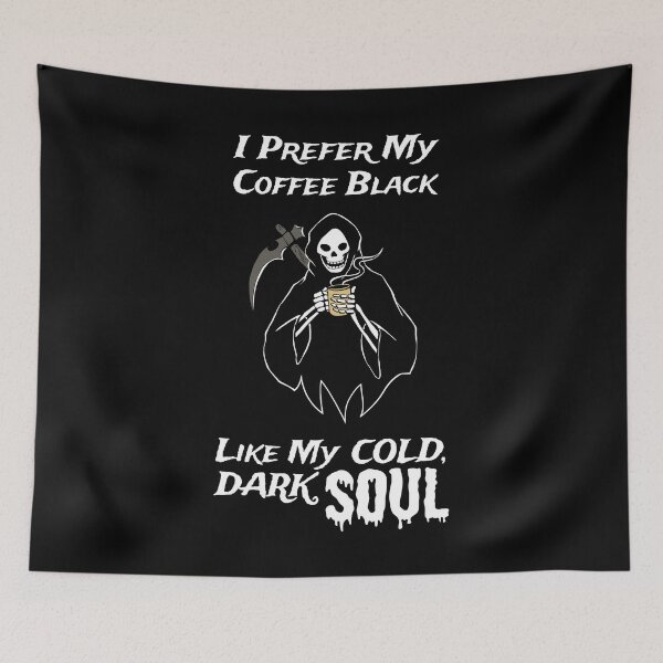 Item preview, Grim Reaper Loves Black Coffee Coffee Fan Gift designed and sold by oberdoofus.
