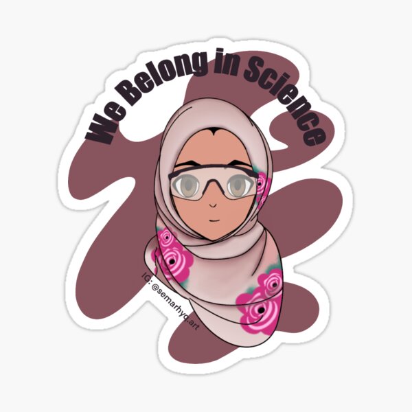 Hijabi Scientist Sticker