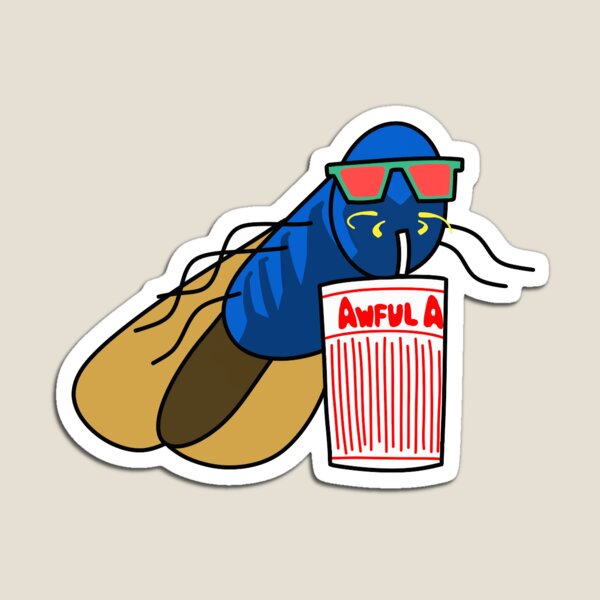 Big Blue Bug w/ Awful Awful & Sunglasses Magnet