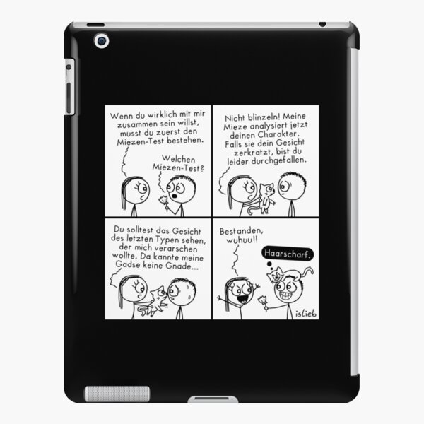 Miezentest islieb Comic iPad – Leichte Hülle
