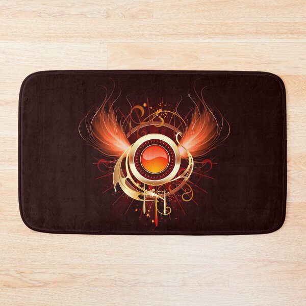 Item preview, Hot round banner with fiery wings designed and sold by Blackmoon9.